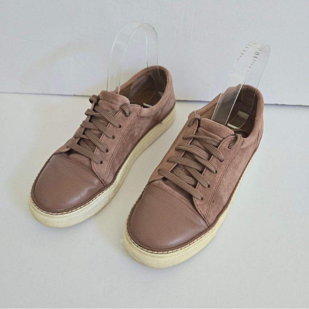 Calson mauve taupe leather sneakers Shoes Size 7